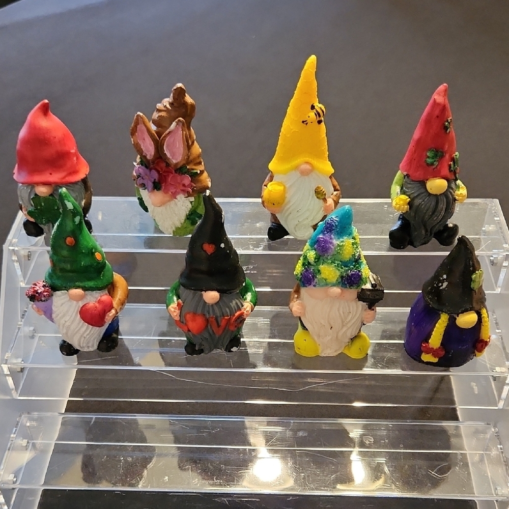 Colorful Gnome Figurines Set